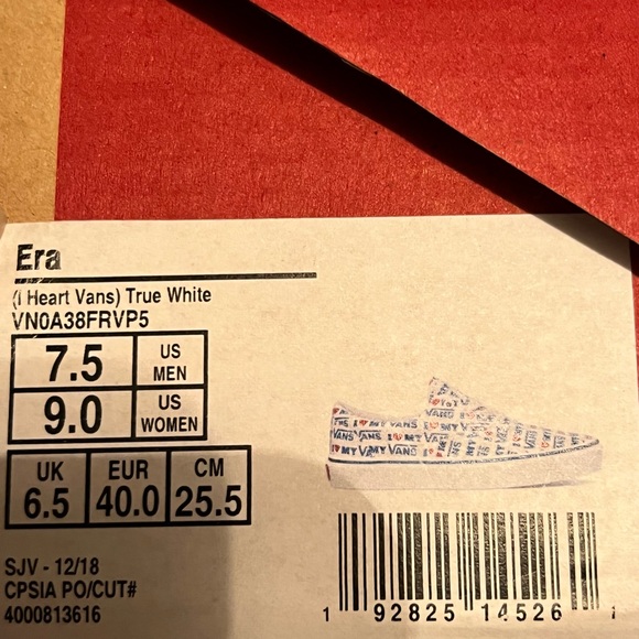 Vans Era ( I Heart Vans ) True White - Picture 8 of 8